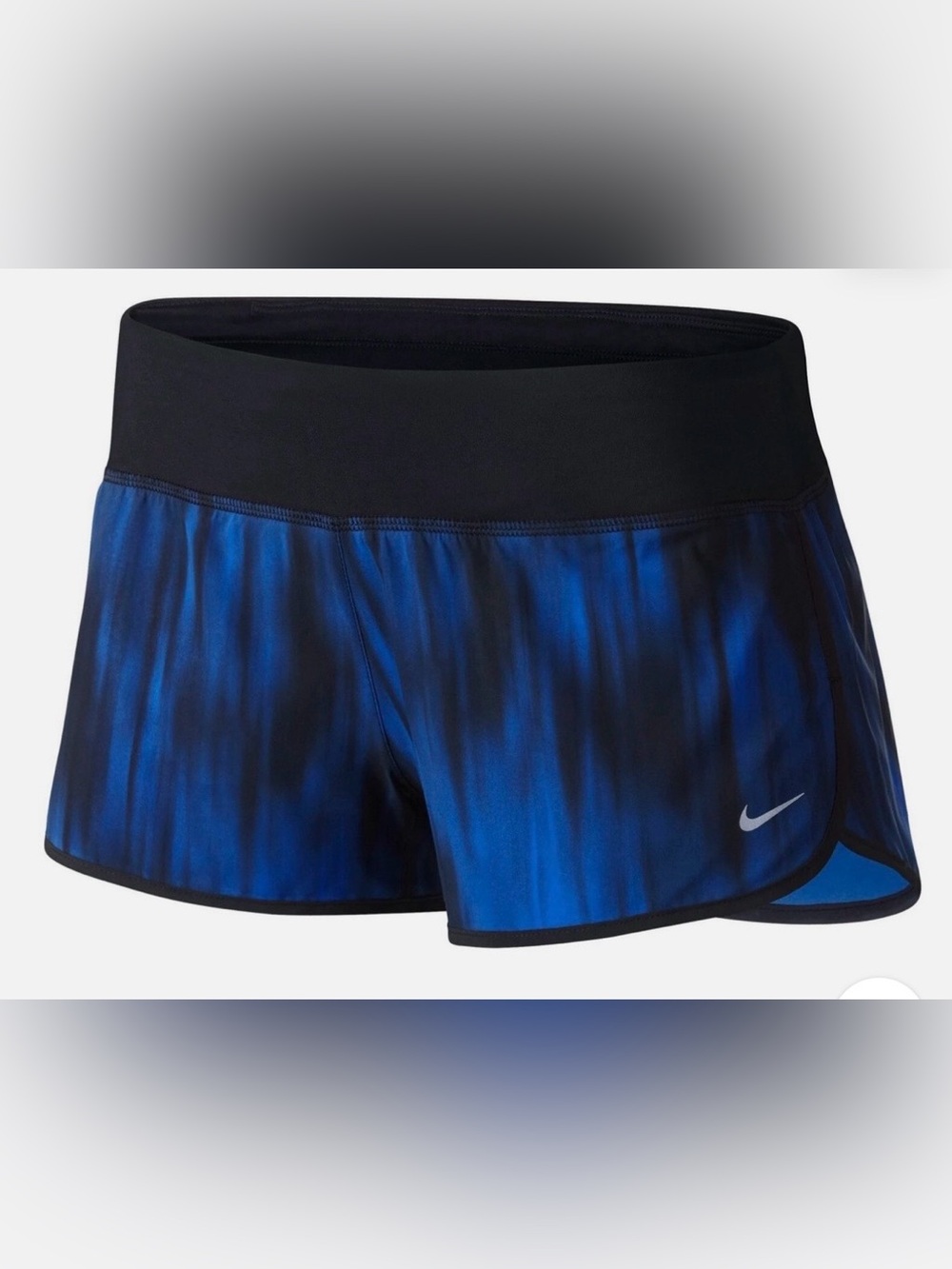 Womens Large Nike Stay Cool Blue Black Victory 3" Running Shorts new with tag